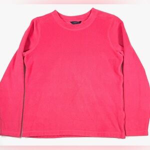 LANDS’ END Girls Fleece Pullover Top S Cozy Winter Warm Pink Softwear Comfy